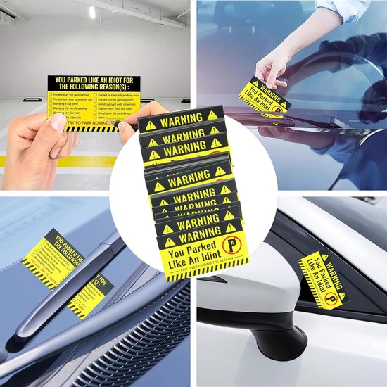 Funny parking tickets - 200 stukken - grappige kaarten met inscriptie - slechte parkeerkaarten - grappige parkeerboetes met verschillende redenen voor overtredingen van Smukdoo — afbeelding 5