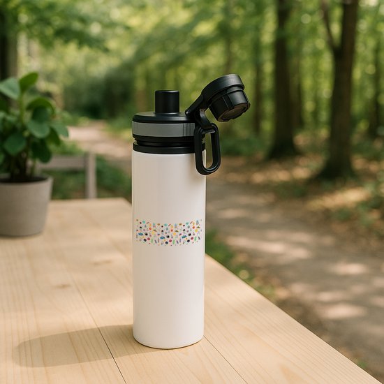 Foto: Hacebo ruimte waterfles met draaidop grijs ruimte astronaut ruimteschip water fles 850ml
