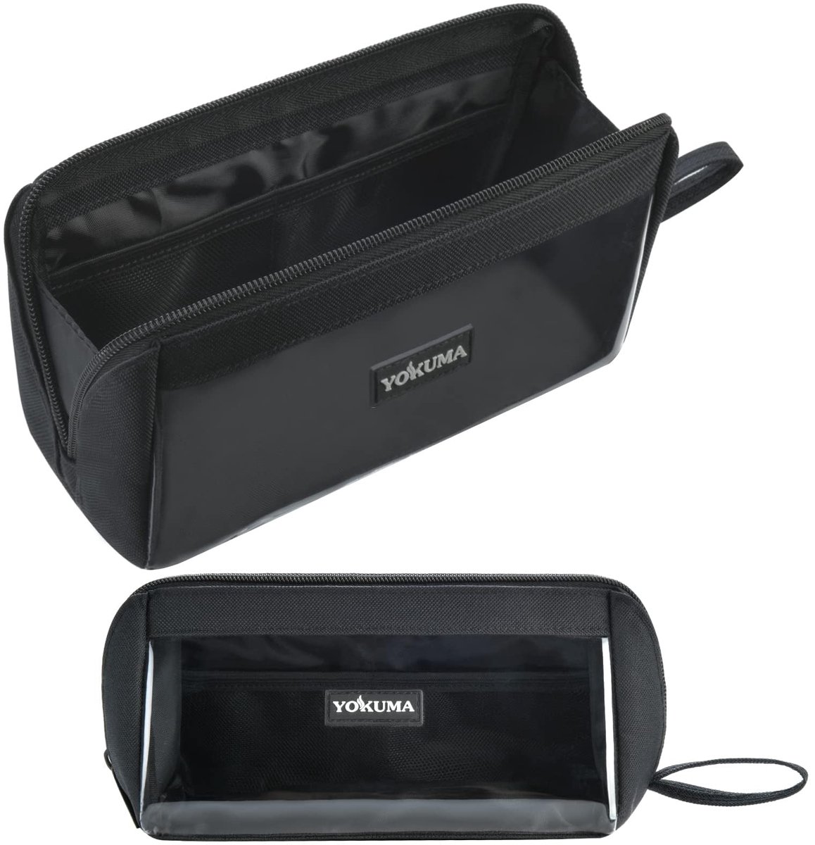 YOKUMA etui, transparante etui, etui, schooltas, grote capaciteit voor meisjes, tieners, volwassenen, etui, esthetische etui (zwart)
