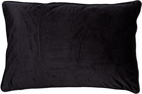 Dutch Decor - Coussin decoratif en velours - Finn 40x60 cm - couleur: pantone Raven - noir