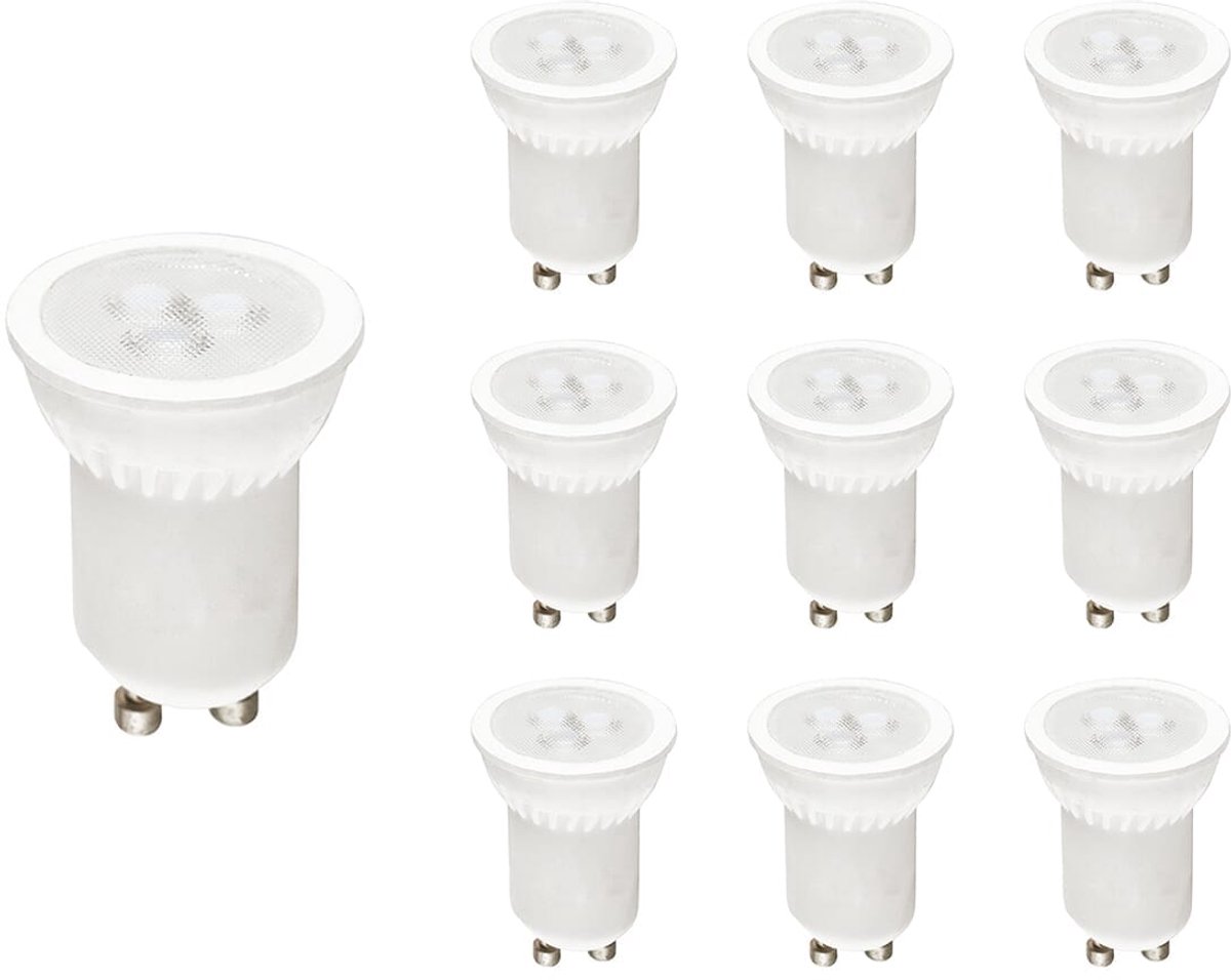 Kobi LED Spot MR11 GU10 4W - 320lm - 3000K - 230V - Voor Kleine Inbouwspots, Meubels of Plafondlampen - 10 stuks