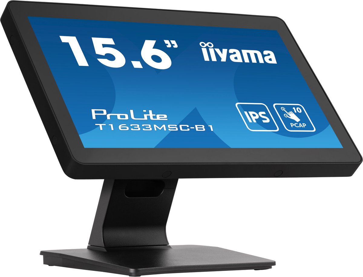 iiyama ProLite T1633MSC-B1 computermonitor 39,6 cm (15.6") 1920 x 1080 pixels full hd lcd aanraakscherm zwart