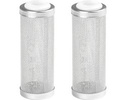 Aquarium buitenfilter filterbescherming - 16 mm - 2 stuks - aquarium beschermhoes - roestvrij staal - filter guard - bescherming voor vissen en garnalen