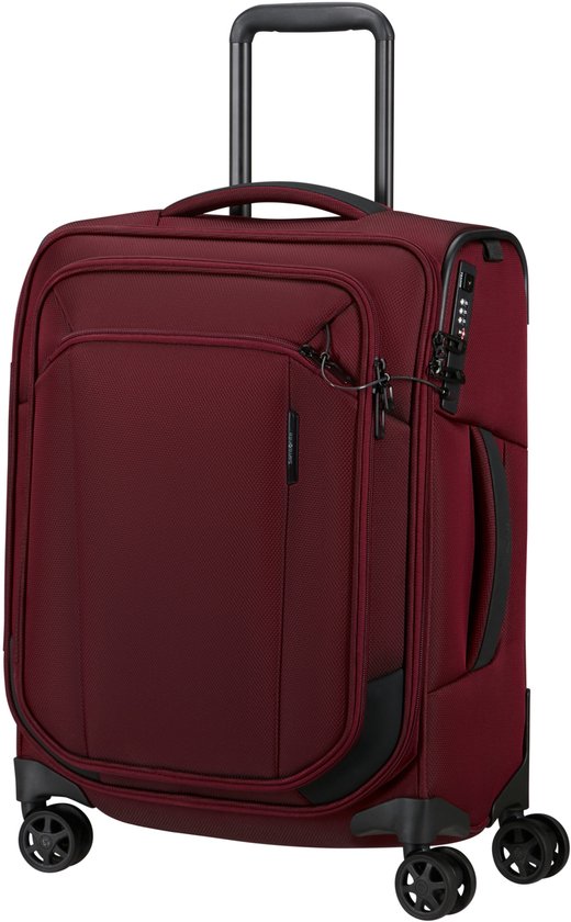 Samsonite Koffer Met Laptopvak - Respark Spinner 55/20 Strict (Handbagage) - Burgundy - 43 l - 2.4 kg