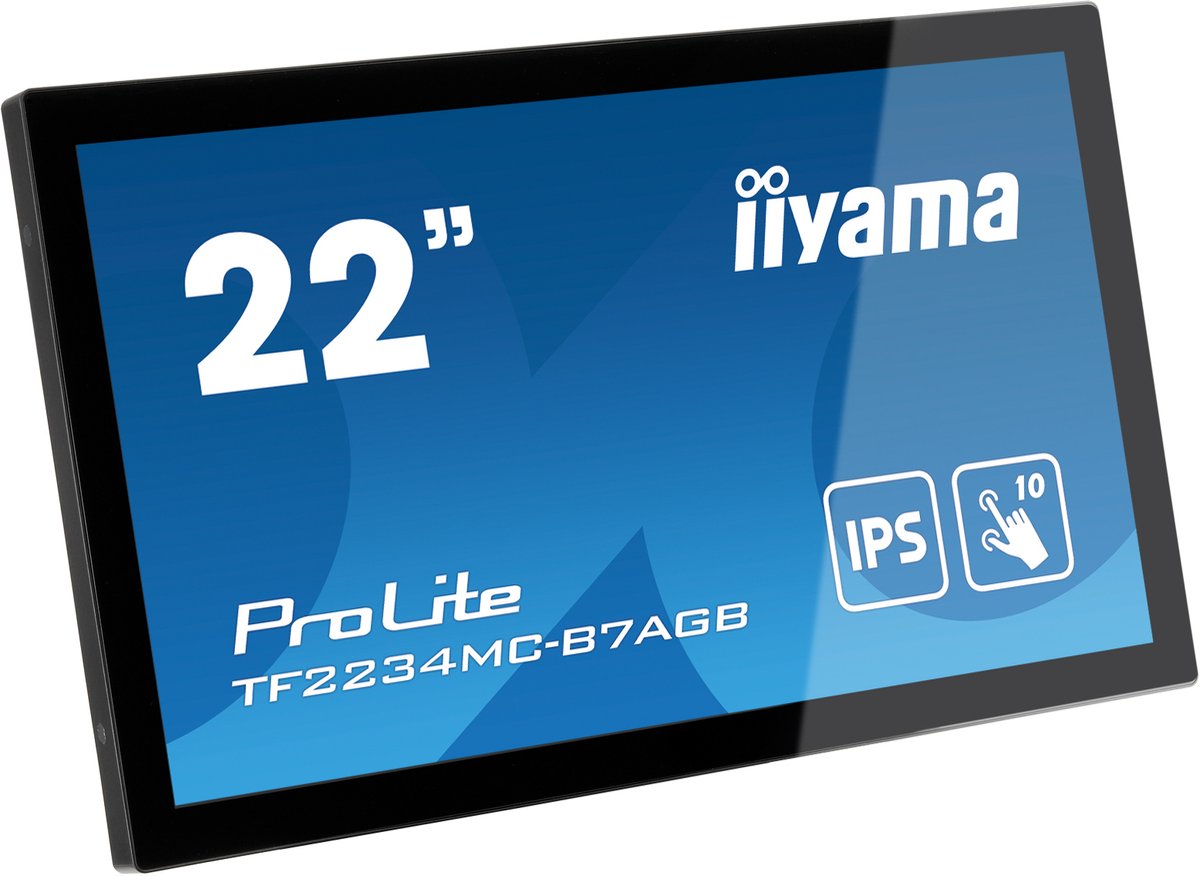 iiyama ProLite TF2234MC-B7AGB touch screen-monitor 54,6 cm (21.5") 1920 x 1080 Pixels Multi-touch Multi-gebruiker Zwart