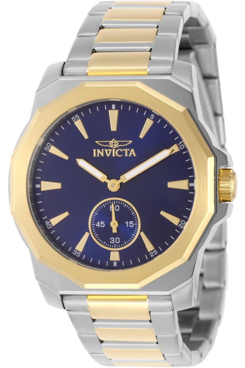 Invicta Speedway 49331 Heren Horloge - Waterdicht - Analoog - Quartz Uurwerk - Roestvrij Staal met blauwe Wijzerplaat - 42mm