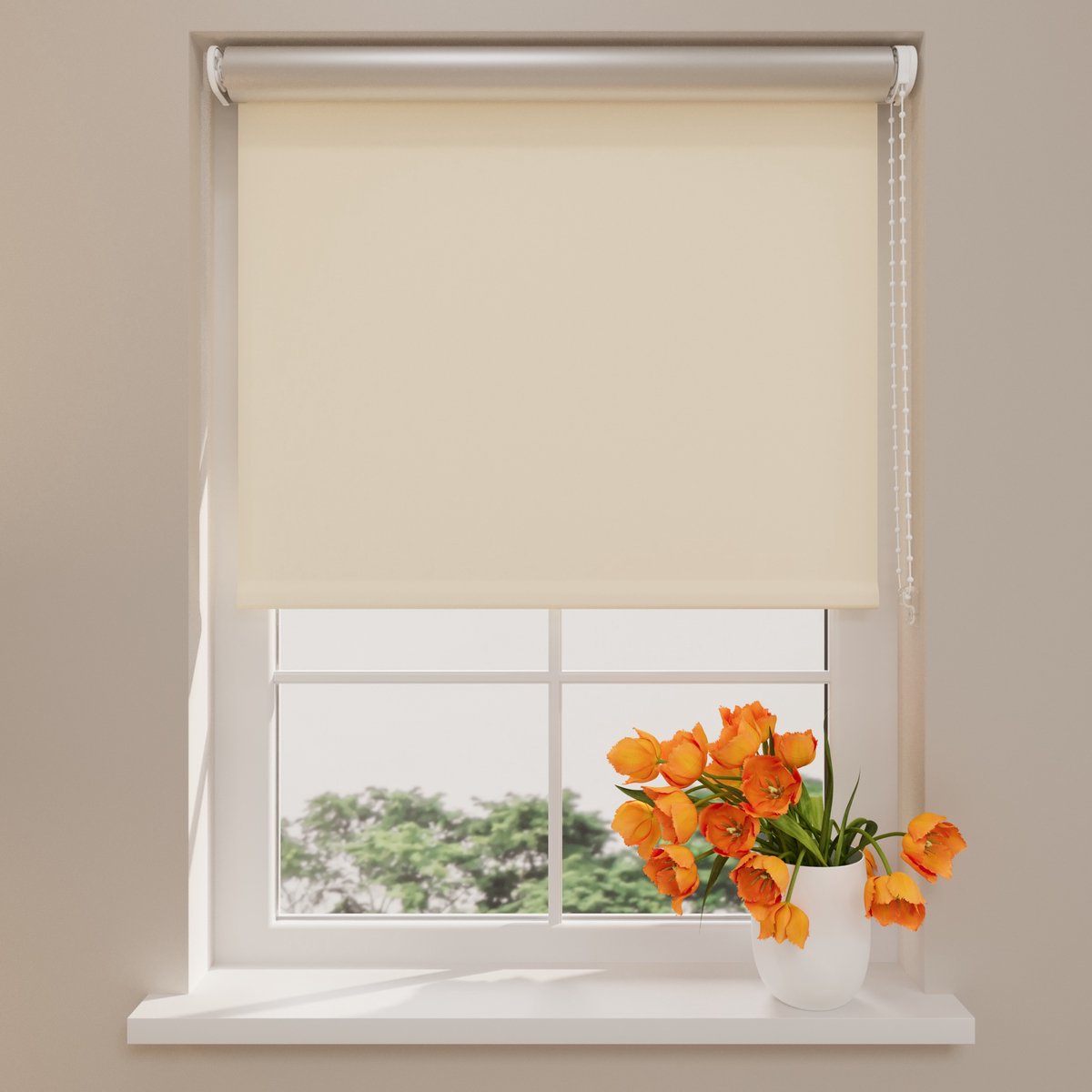 DTCH® Rolgordijn verduisterend – Easy Thermo – Beige – 200 x 190 cm – meerdere maten verkrijgbaar – 60 t/m 240 cm breed – Isolerende zonwering