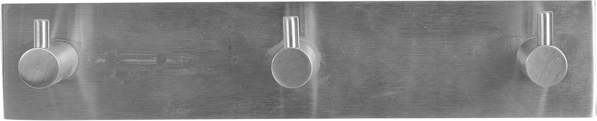 HOME It havermoutrekstang met 3 haken 20 x 4 cm roestvrij staal