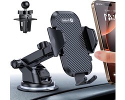 3-in-1 Mobile Phone Holder Car [2025 Newest Suction Cup] Universal Accessories for iPhone 16 Pro Max 15/14/13/12/11 Samsung Galaxy S24 Ultra/S23/S22