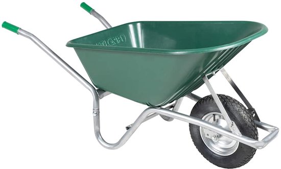 vidaXL – Kruiwagen – 90 – L – 150 – kg – gegalvaniseerd – staal – en – kunststof – groen