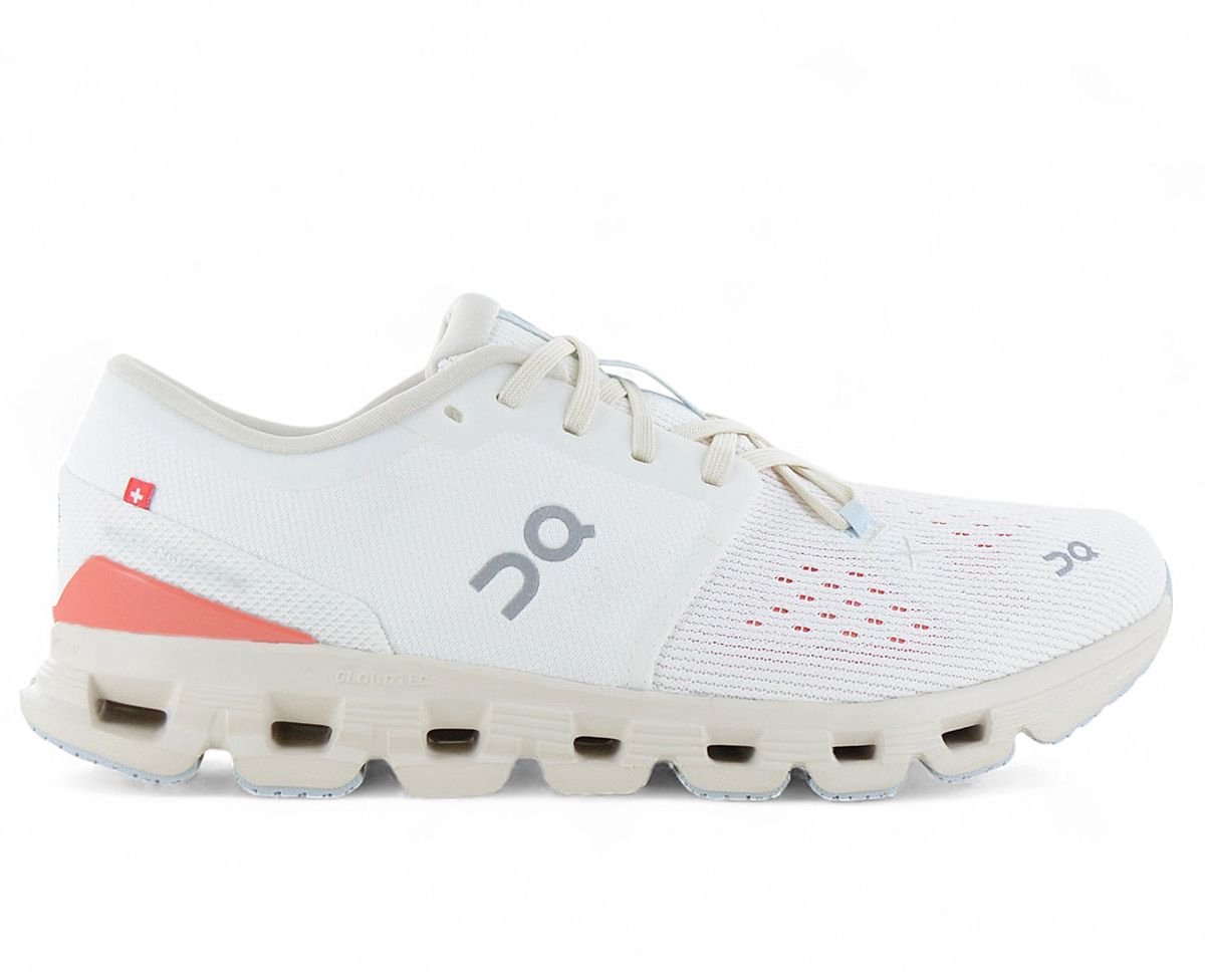 ON Running Cloud X 4 Dames Sneakers Schoenen Ivory-Salmon 3WE30073297