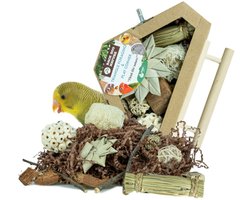 Back Zoo Nature Triangle Foraging & Play Corner - Vogelspeelgoed - Agapornis roseicollis - Overige dieren - Fourageer speelgoed