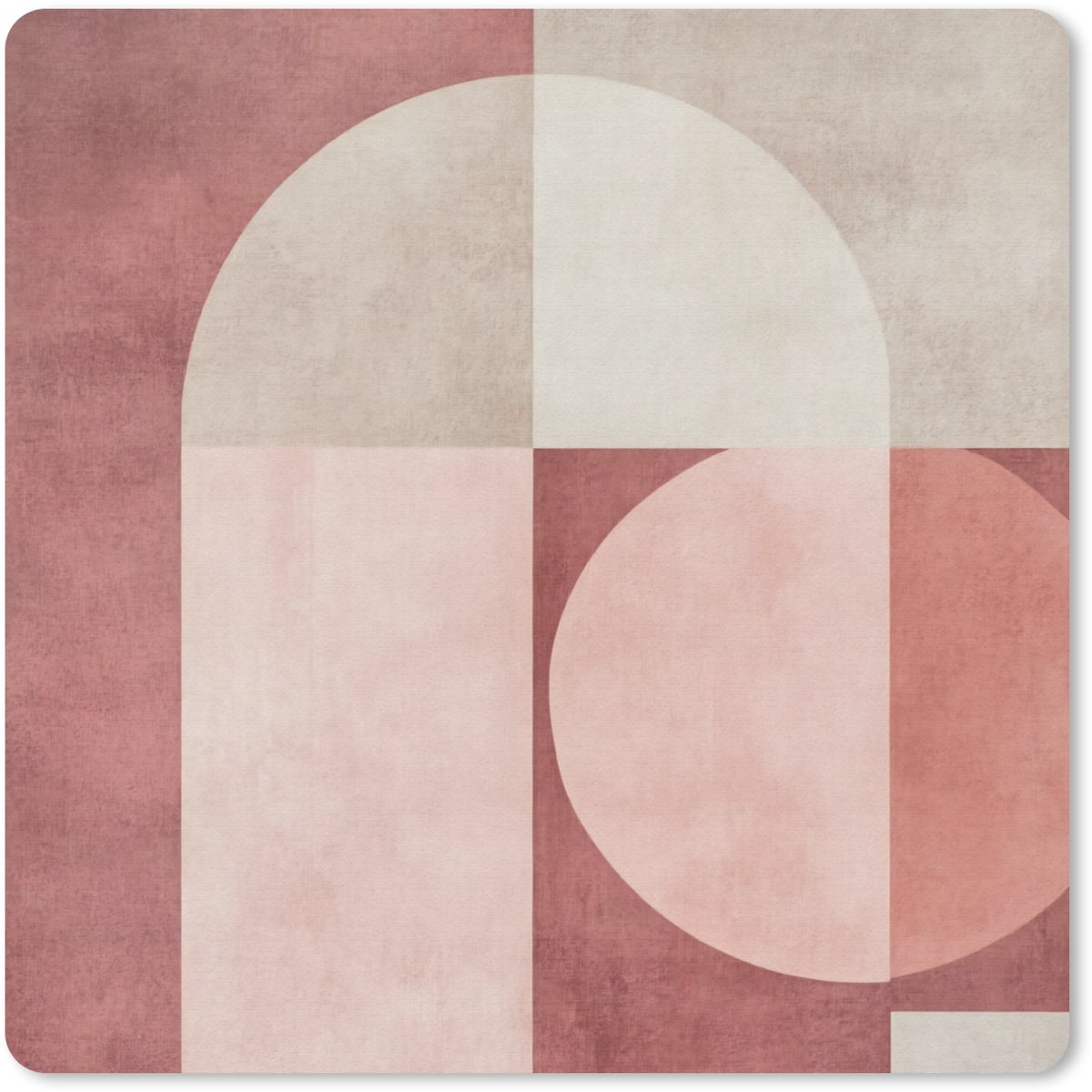 Muismat 30x30 cm - Mousepad Figuren - Abstract - Roze - Muismatten