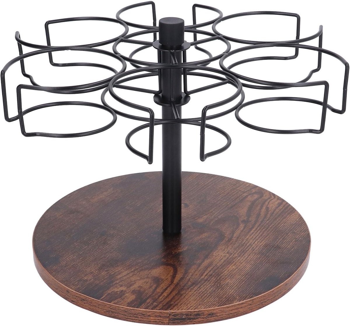 Allecto Plus - Waterfles Organizer voor 40 Oz glazen fles - Roestvrijstalen opslagrek voor waterflessen - Draaibaar flessenrek voor koelkast - Met antislipmat - Voor thuiskeuken