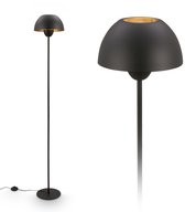 BRILONER Gryde – Vloerlamp Woonkamer – E27 fitting – staande lamp met schakelaarkabel – Ø25 cm – hoogte 156,5 cm – zwart