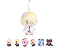 UTIEHD Genshin Impact Pluche Sleutelhanger, Leuke 10cm Verzamelfiguren - Compact Formaat voor Tassen en Sleutels voor Fans (Lumine)