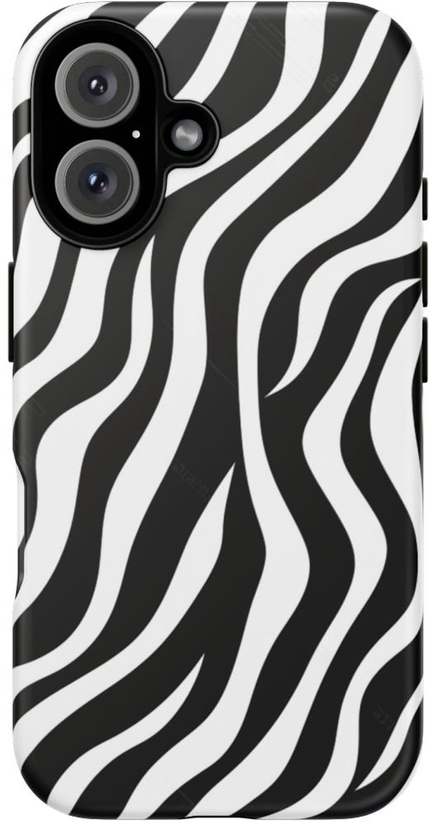 Zwart-Wit Zebra Strepenpatroon – Telefoonhoesje Geschikt voor iPhone 16