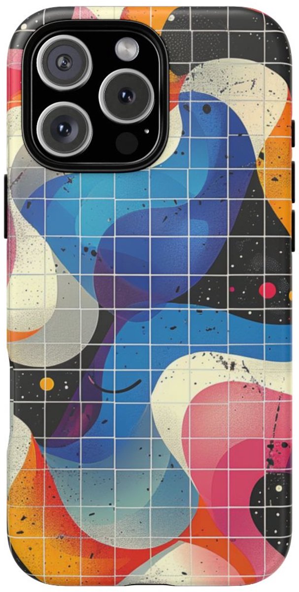 Kleurrijk Abstract Golvend Patroon – Telefoonhoesje Geschikt voor iPhone 16 Pro Max