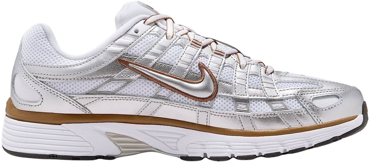 Nike P-6000 Sneakers Dames wit - zilver - bruin