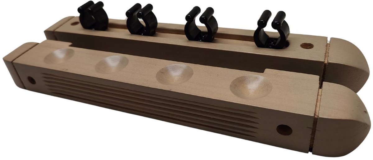 wand keu rek 4-keus -oak voor pool- biljart- & snookerkeu’s Grijs