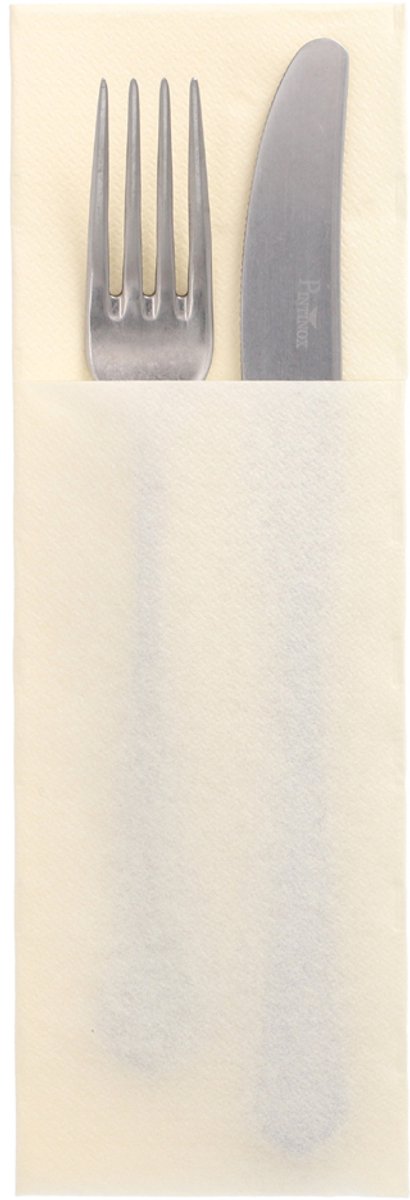 50 Servetten DAILY Collection 48 cm x 30 cm lime met bestekvouw
