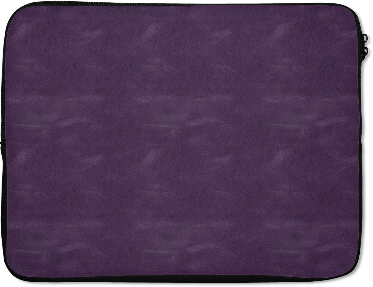 Laptophoes - Leer print - Paars - Dierenhuid - 15 6 Inch - Laptopcase - Laptop sleeve