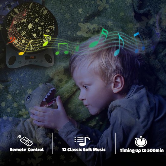 RFWR® Projector met Sterrenhemel - Nachtlamp met Muziek en 8 Lichtmodi voor Kinderen van RFWR — afbeelding 5