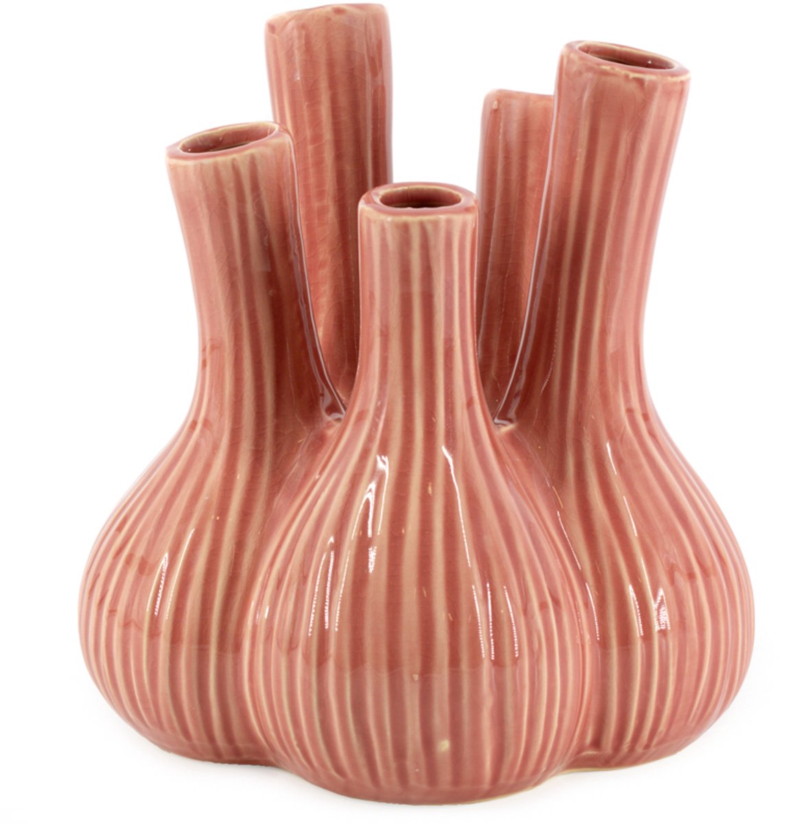 homebound by ky Aardewerk tulpenvaas Garlic roze | tulpenvaas | 22,5x22,5x23,5cm