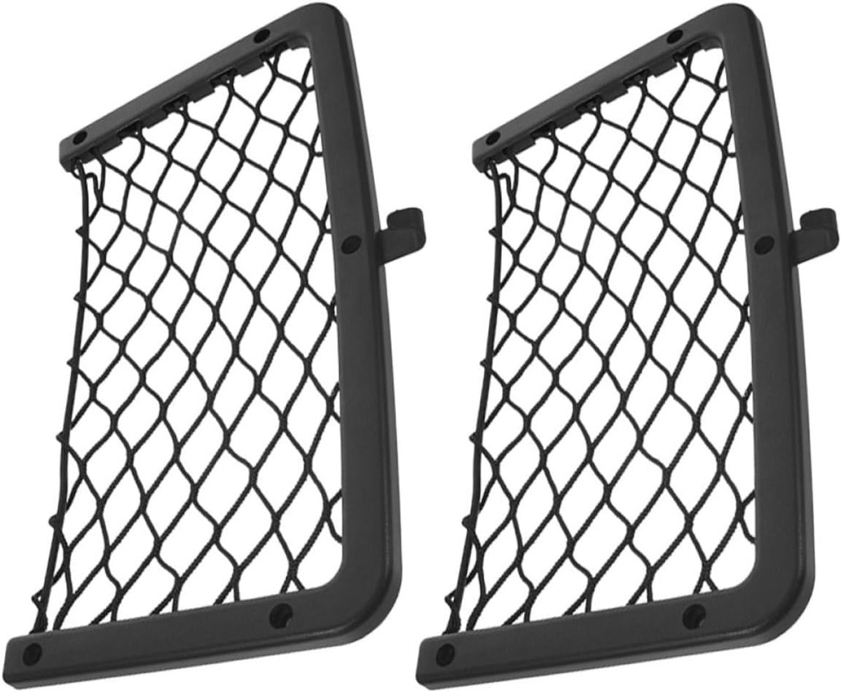 Image of 2-pack opbergnet voor de kofferbak van een camper, elastische tas en haak voor het opbergen van spullen