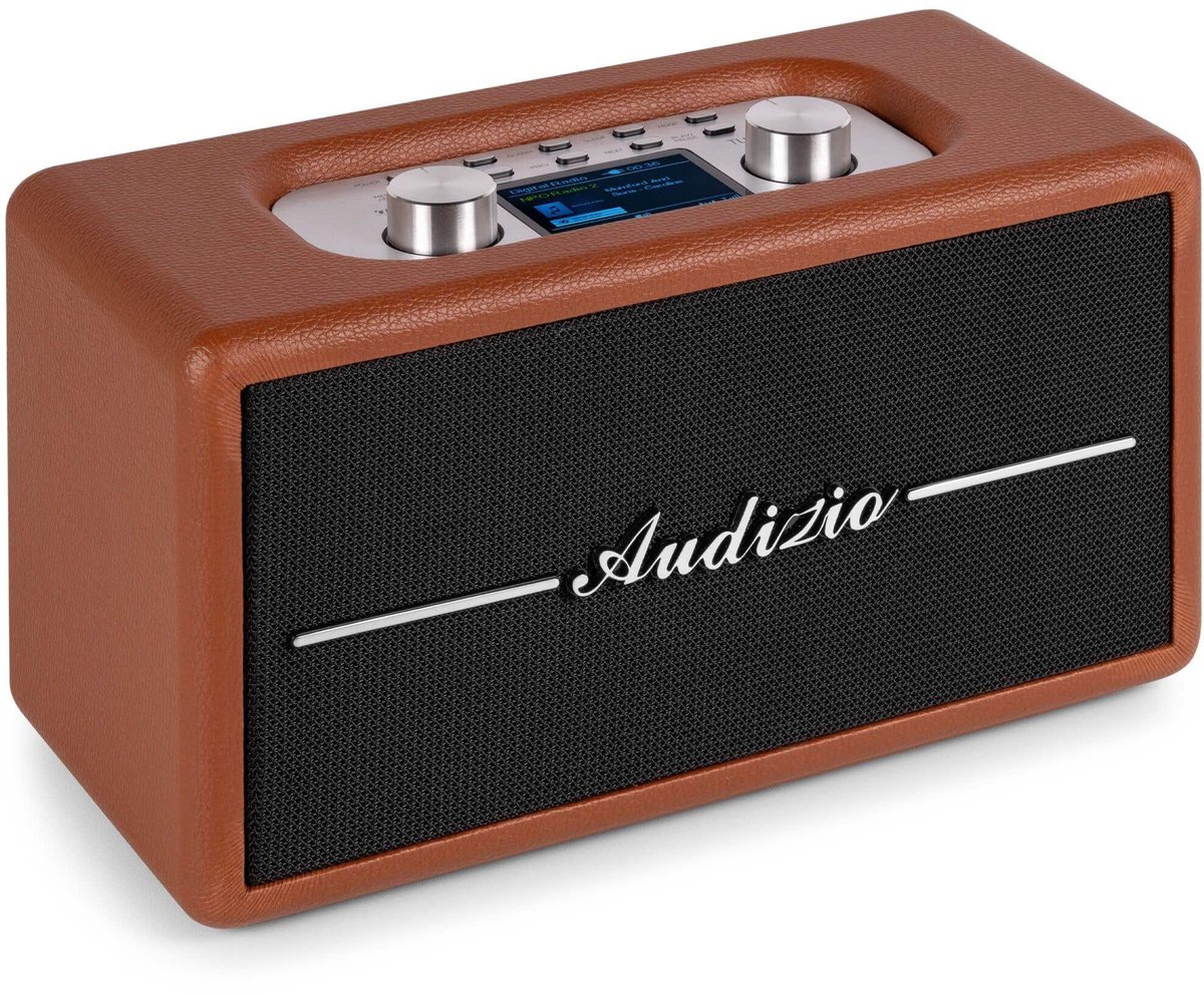 Retro speaker - Audizio Tune60 - Bluetooth speaker - Met afstandsbediening - 40W - Bruin