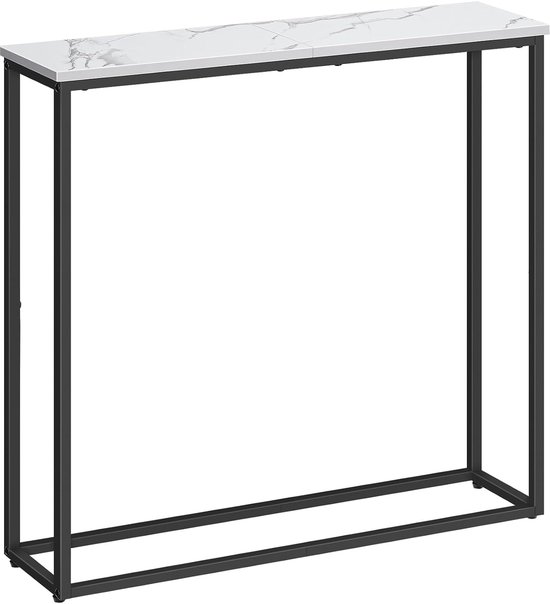 80 cm hoge smalle consoletafel voor kleine ruimtes aanpasbare