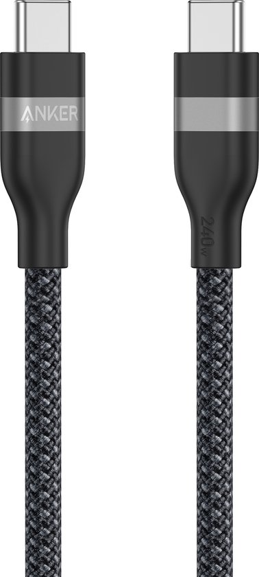 Anker USB-C naar USB-C Kabel - 1.8m - 240W - Zacht Bio-gevlochten