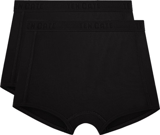 Twee zwarte Ten Cate shorts met logo band. Een basis Essential voor elke dag.