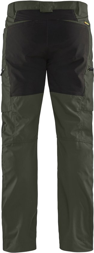Pantalon de travail Blaklader 14591845 Pantalon de travail stretch Service Army Green / Black NL: 56 BE: 50