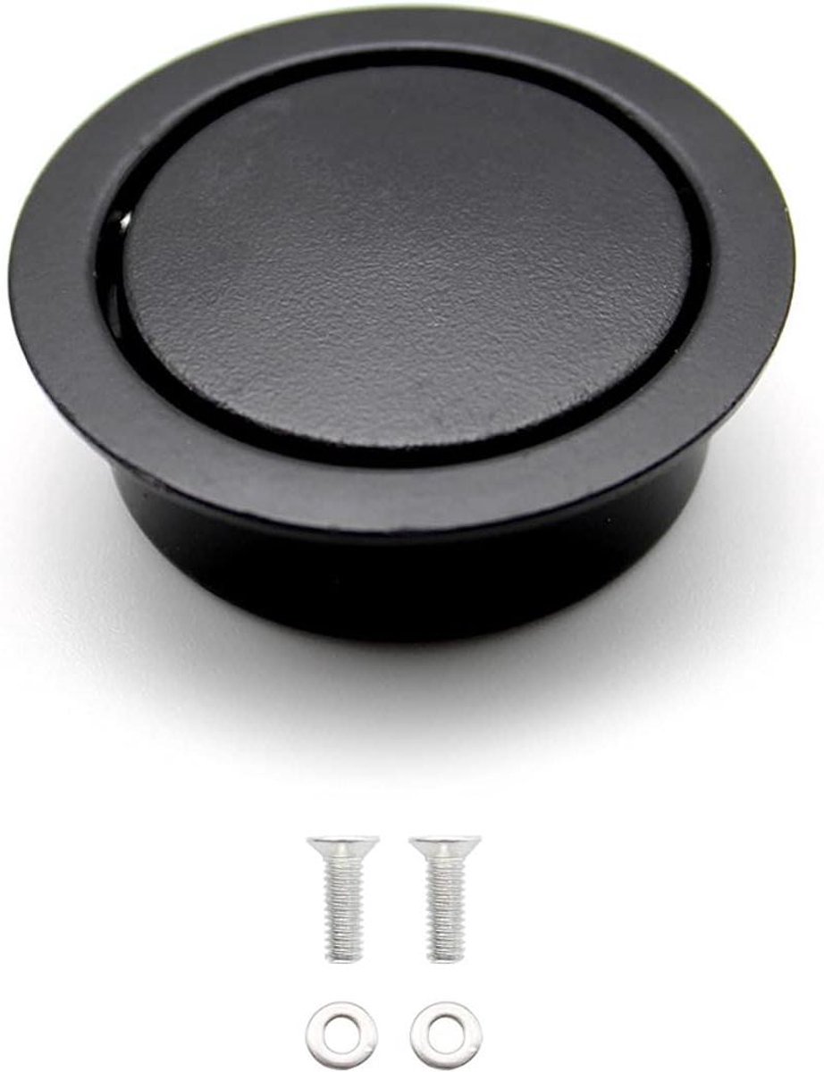 Allecto Plus - RVS Flush Ring Pull Handvat met Installatie Kit - Zwart - Voor Boot, Laden, Kasten, Muur en Ramen