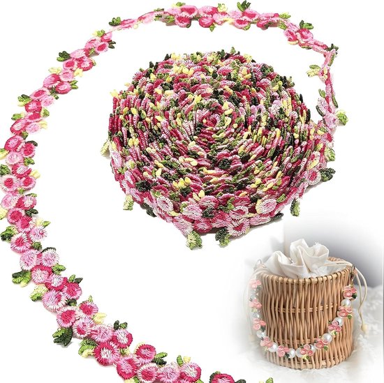 Kant Lint Geborduurd Kanten Rand, Zacht Katoenen Borduurband Voor Bruiloft/bruidsdecoratie, Doe -het-zelf Handwerk, Naaien, Woondecoratie, 9,1 M (beige Naai Lint Voor Kleding