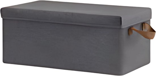 Opvouwbare Opbergmand voor Onder Het Bed met Deksel - 2-Pack (60x30x15cm) - Beige