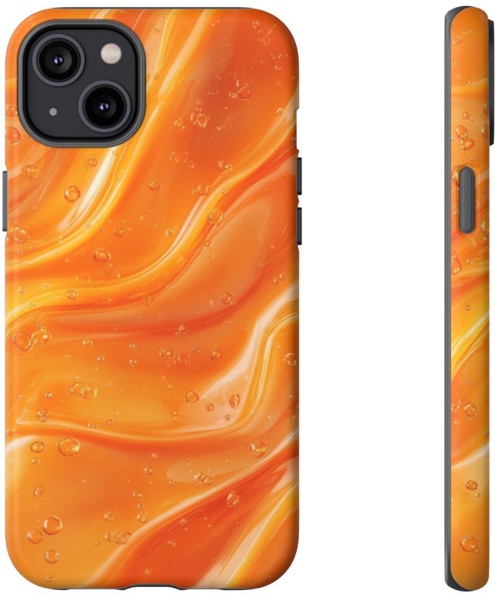 Monochrome Oranje Droomsensatie – Telefoonhoesje Geschikt voor iPhone 14 Plus