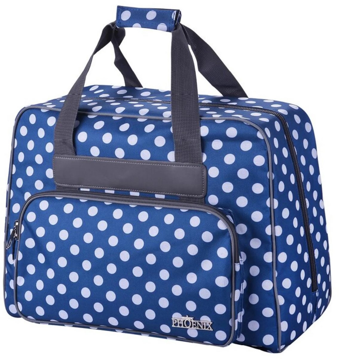 Phoenix - naaimachinetas - polkadots - dotty blue - blauw - tas voor je naaimachine