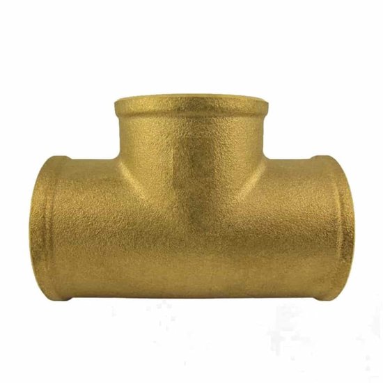 2 stuk Messing T-stuk, 1 inch, AGxAGxIG, wateraansluiting DN25, 3-weg T-verbindingsstuk, koppeling voor airconditioning, koelsysteem, sanitair