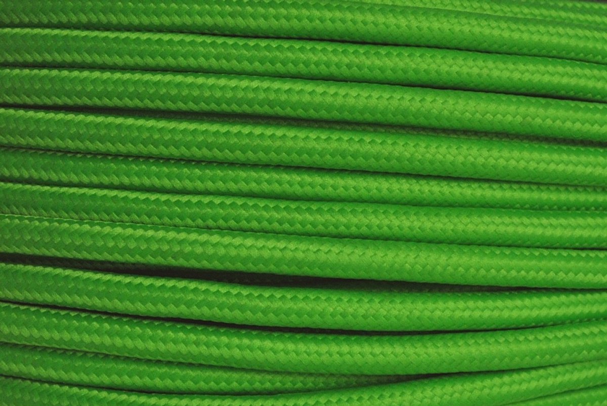 Textielstroomkabel 3x0,75mm² lichtgroen