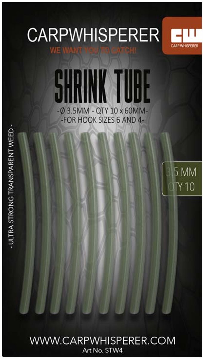 Carp Whisperer - Shrink Tube - Haak maat: 6 - 10 stuks - Silt van Carp Whisperer — afbeelding 4