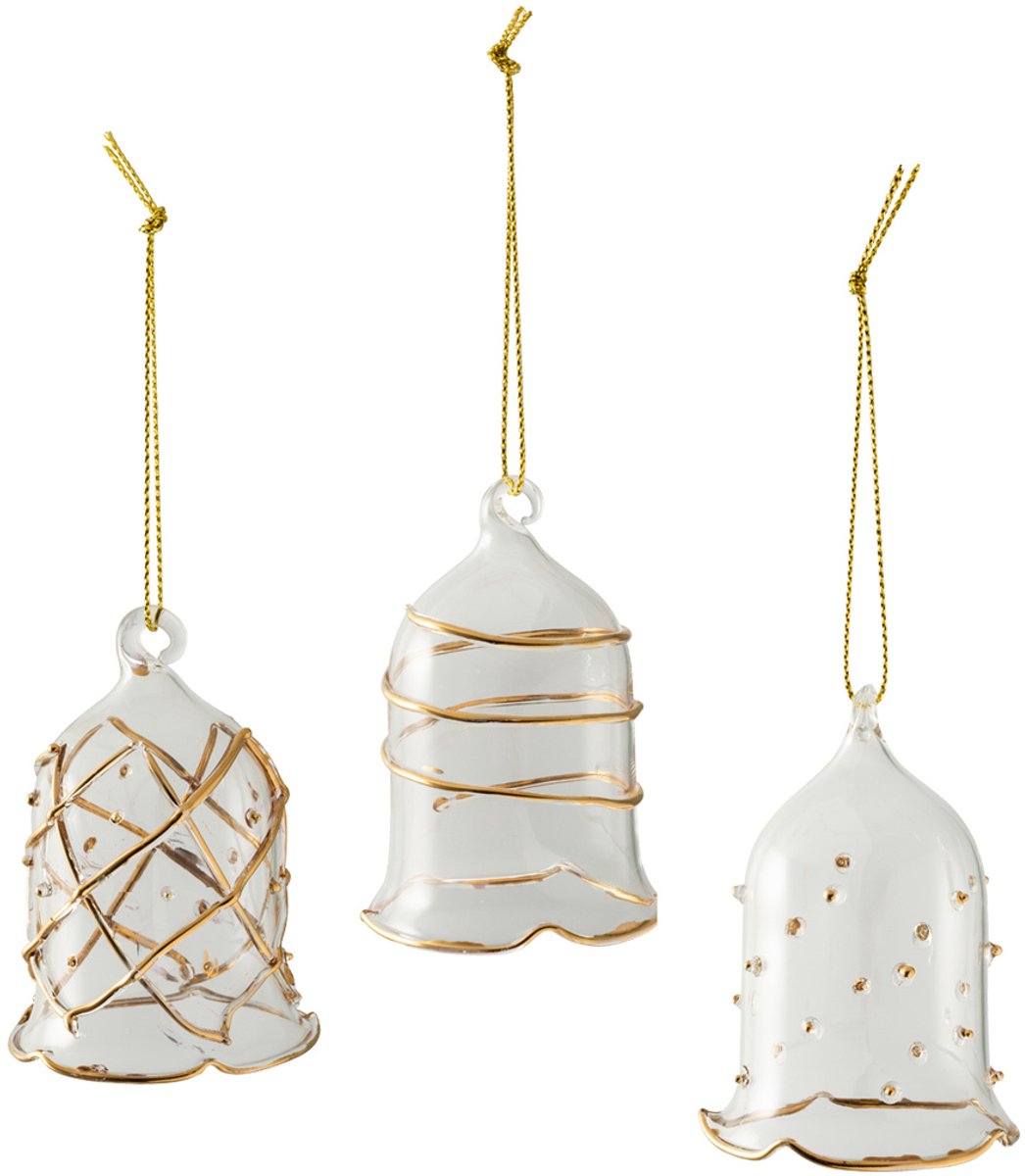 Villeroy & Boch Winter Collage Accessoires Kerstklokje Van Glas 3 Stuks