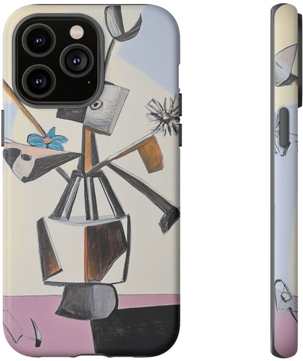 Kubistische Bloemschikking – Telefoonhoesje Geschikt voor iPhone 14 Pro Max