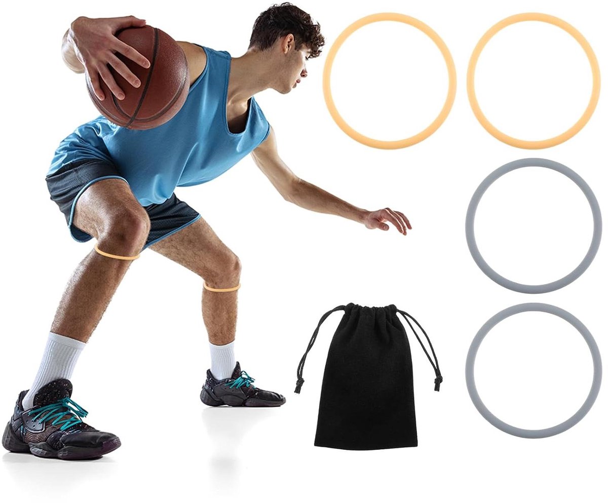 Zachte siliconen knieband voor comfortabele patella-pezensteun - 4 stuks - wandelen, fitness, honkbal, volleybal