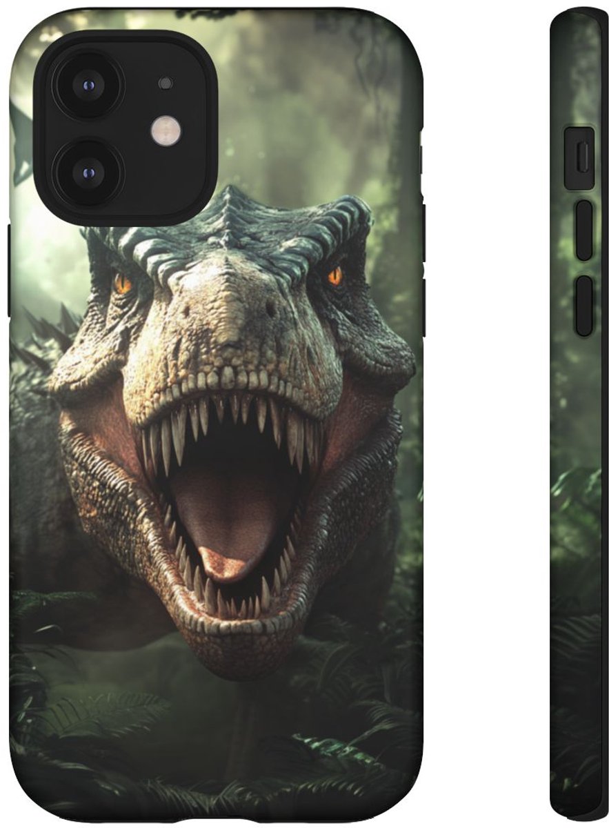 Levensechte Dinosaurus in Jungle – Telefoonhoesje Geschikt voor iPhone 12