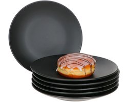 MamboCat Set van 6 gebaksbordjes Londen Lampart Nero - 24304286