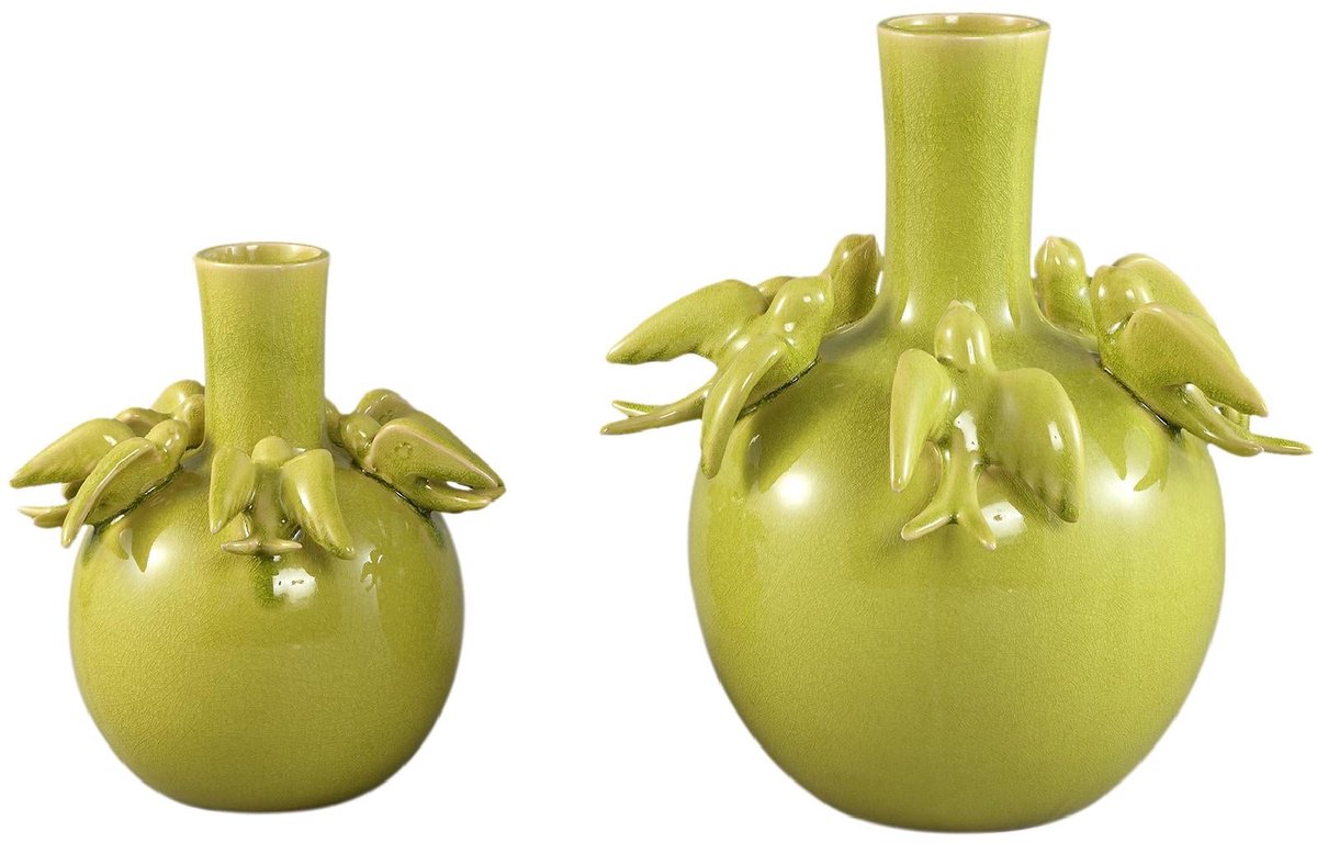 PTMD Vaas Emmelyn - 28x28x32 cm - Keramiek - Groen