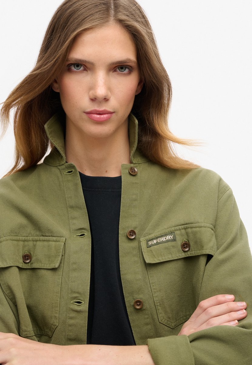 Superdry St Tropez Military overshirt Dames Shirts Khaki