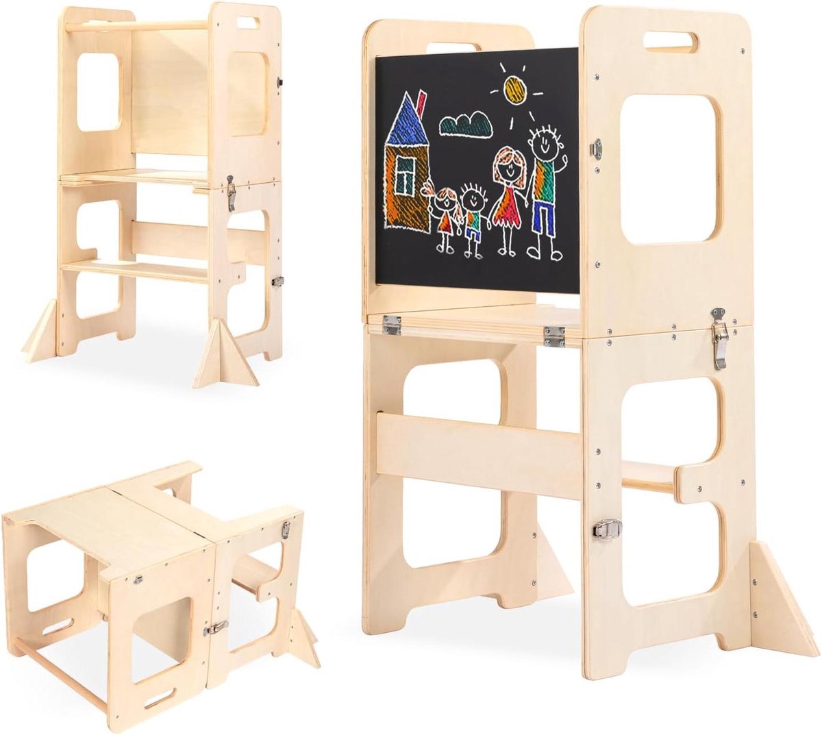 Titel: Foldable Learning Tower for Children - White